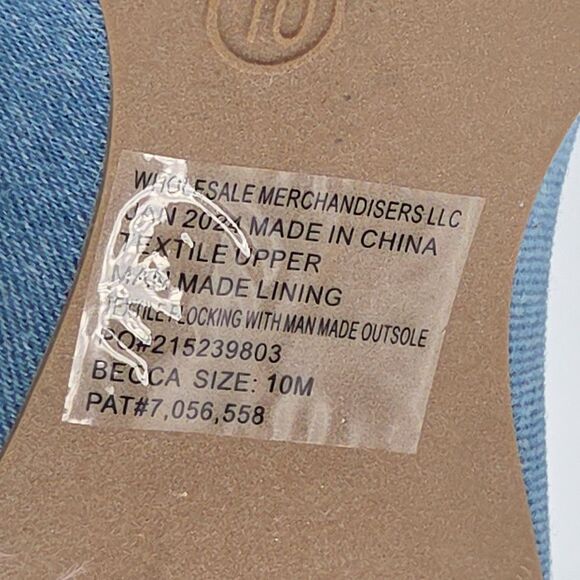 Steve Madden Becca Denim Fabric Platform Sandals Wedges Strappy Womens Sz 10 EUC - Picture 9 of 9